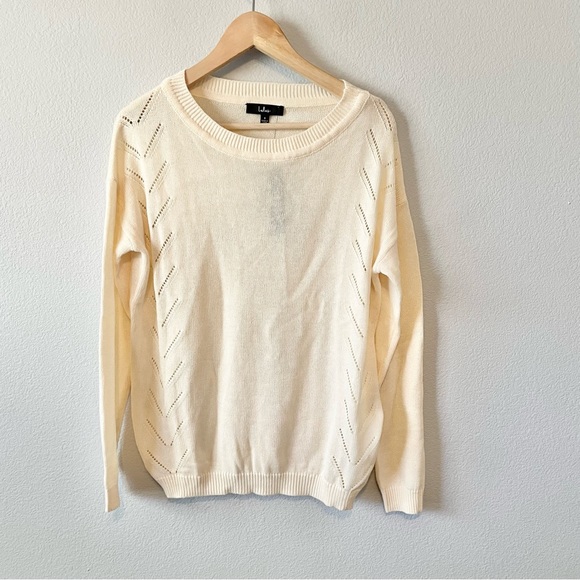 Lulu’s Cream Light Weight Sweater New With Tags - Picture 3 of 4